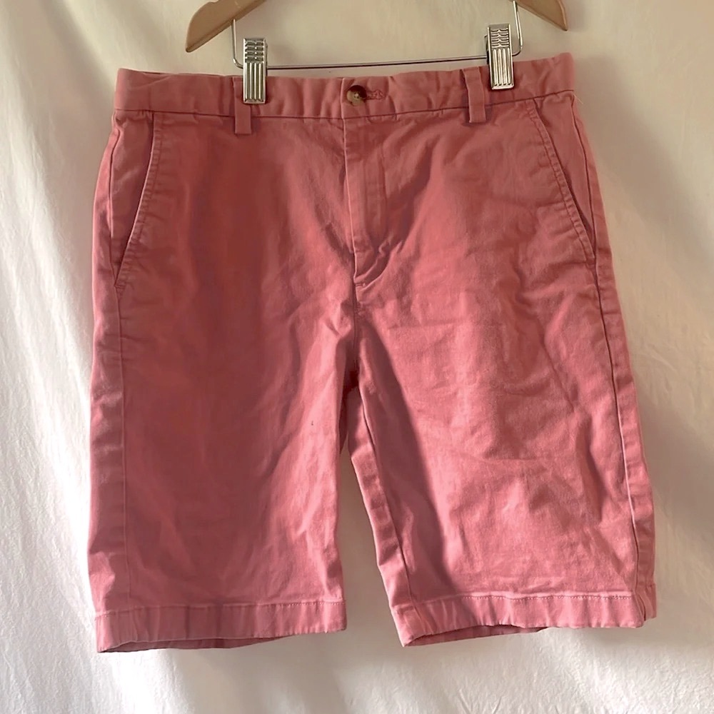 Vineyard Vines boys sz 14 cotton breaker shorts jetty red